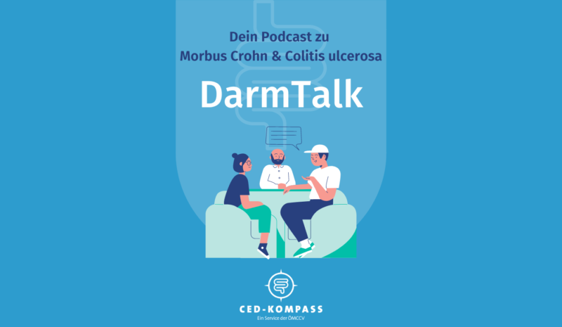 Für Website Titelbild DarmTalk Podcast Hellblau